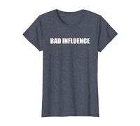 Mauvaise Influence T-Shirt, Femme, Bleu Chiné, 3XL