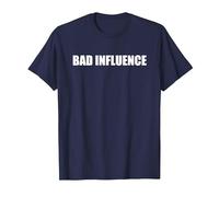 Mauvaise Influence T-Shirt, Homme, Bleu Marine, XXL