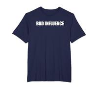 Mauvaise Influence T-Shirt, Homme Grandes Tailles, Bleu Marine, 4X Tall
