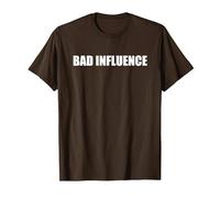 Mauvaise Influence T-Shirt, Homme, Marron, S