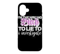 Mauvaise Personne pour mentir à l'humour du Crime véritable d'enquête Coque pour iPhone 16