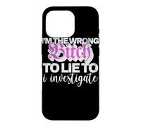 Mauvaise Personne pour mentir à l'humour du Crime véritable d'enquête Coque pour iPhone 16 Pro