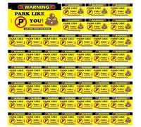Mauvaises cartes de stationnement, autocollants pour mauvais stationnement,Cartes de Faux ticket de - Cartes drôles «vous êtes garé comme un idiot», 50 cartes de visite, ma