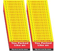 Mauvaises cartes de stationnement, autocollants pour mauvais stationnement | Panneau d’avertissement de faux ticket de | Cartes de visite pour tickets de 50X, vous vous ête