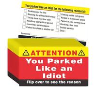 Mauvaises cartes de stationnement, mauvais autocollants de stationnement, vous vous êtes garé comme des cartes idiots, 100pcs 3,5x2 MAUVAISES CARTES DE TARKING, BALD MAUVAIS Stickers de stationnement