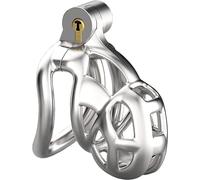 MAUXpIAO Cage De Chasteté En Acier Inoxydable Cobra Ultra Petite Cage à PéNis Ceinture De Chasteté Homme En MéTal Cage à Bite ExtrêMe Cage à PéNis Masculin Fetish Šěx Game Chastity Šěx Toy bondage/M/4