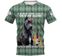 MAUXpIAO Camouflage T-shirt Chien Impression 3D Animal Design Chemise À Manches Courtes Hommes Femmes Casual Polyester Sweat Mou,Tendre Matériel/A1/L