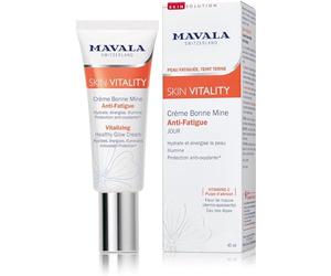 Mavala - Crème Bonne Mine Anti-Fatigue Skin Vitality - Soin Hydratant, Vitaminé, Antioxydant - Formule à Base d'Abricot et Vitamine C - Tout Type de Peau - 45ml