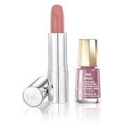 Mavala - Kit Chic Shine Lips and Nails - Vernis à Ongles Séchage Rapide et Rouge à Lèvre Nourissant Longue Tenue - Formules Véganes (Sweet Shine)