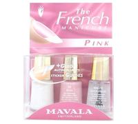 MAVALA Kit French Manucure Natural Pink avec guides autocollants - 3 x 5 ml