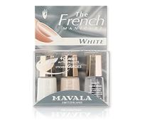 Mavala - Kit French Manucure White - Set de 3 Vernis à Ongles - Guides Autocollants Inclus - Accessoires de Manucure - Brillance Incomparable - Longue Durée - 3 flacons de 5ml