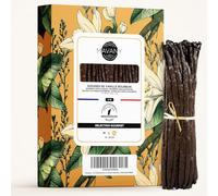Mavany - 10 Gousses de vanille BOURBON/MADAGASCAR Grande taille XL 18 à 20 cm - Grand cru de qualité gourmet sélectionnée pour la PÂTISSERIE/CUISINE - Boite et sachet fraicheur refermable