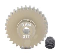 Mavaol 0.6M pignon engrenage ensemble en alliage d'aluminium 3.175mm trou pignon arbre moteur engrenages pour SCX10 1/8 1/10 chenille (31T)