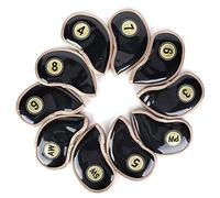 Mavaol 10 pièces Couvre-tête de Fer de Golf Manchon Figure Fermeture éclair modèle de Sport de Protection PU imperméable