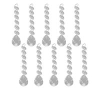 Mavaol 10 pièces perles de lampe en acrylique remplacement lustre glaçon perles suspendues transparentes pour la décoration de lampe