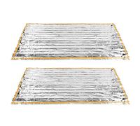 Mavaol 2 pièces couvertures d'urgence 200x100 cm couverture d'espace pliable Protection solaire couverture de survie aux déchirures pour Camping voyage