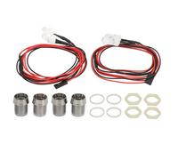 Mavaol 2 pièces Kit d'éclairage LED RC 8mm perles Kit d'éclairage RC Compatible pour Traxxas pour HSP pour pour pour SCX10 RC voiture camion chenille (Red)