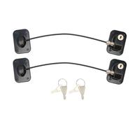Mavaol 2 pièces serrure de réfrigérateur 4 clés en plastique en acier inoxydable montage facile serrure de congélateur pour porte de fenêtre d'armoire