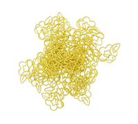 Mavaol 45 pièces trombones polyvalents en forme de fleur trombones en métal ensemble pour la classification des documents jaune