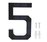 Mavaol 9 pouces solaire LED numéro de maison détection automatique étanche à l'eau adresse extérieure signe lumière Style moderne noir numéro 5