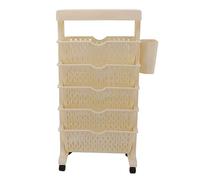 Mavaol Bibliothèque Mobile bibliothèque Amovible bibliothèque Mobile Multicouche rotative pour Chambre dortoir Bureau (Khaki)