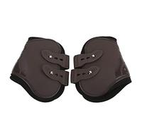 Mavaol - bottes de jambe arrière de cheval, 2 pièces, coque en PU, protège-jambes de cheval réglable en néoprène pour spectacle équestre, Sports à grande vitesse (brown hind legs M)