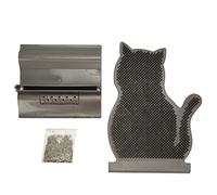 Mavaol Cat Self Groomer Cat Wall Corner Rubbing Post Masseur avec base et herbe à chat pour chaton d'intérieur et petit chien