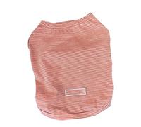Mavaol Chien rayé t-Shirt à la Mode en Coton Doux Petit Chien vêtements Gilet pour Animaux de Compagnie pour Bichon Frise Schnauzer Printemps été (Red Striped Vest L)