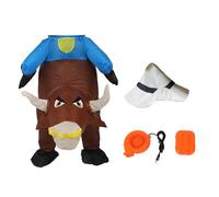 Mavaol Costume de taureau gonflable pour adultes, Costume de cavalier de taureau amusant avec souffleur pour Halloween, jouet de déguisement de fête Cosplay