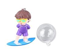 Mavaol décoration d'aquarium Flottant Petit Ornement d'aquarium de Dessin animé en Plastique Mignon pour l'eau de mer d'eau Douce (Surfing Boy)
