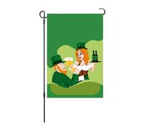 Mavaol Drapeau de la Saint-Patrick double face résistant aux intempéries, lavable en machine, drapeau décoratif irlandais pour jardin, pelouse, cour, fête (S21)