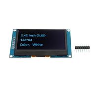 Mavaol Écran OLED 2,42 Pouces, résolution 128x64, Faible consommation, Interface SPI, Compatible avec ESP32, ESP8266, STM32 pour Les projets de Bricolage (MRA091C Bleu)