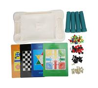 Mavaol Ensemble de Jeu de société 8 en 1 avec Dames d'échecs Table de Jeu de société carrée Portable pour Enfants à partir de 3 Ans