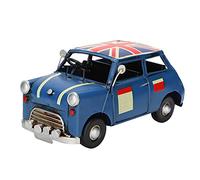 Mavaol Fer Modèle De Voiture Simulation Rétro Modèle De Voiture Bar Café Décoration Cadeau (Bleu)