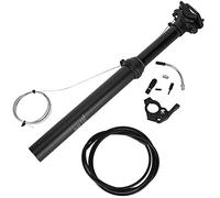 Mavaol Fil de commande de tige de selle de vélo noir en alliage d'aluminium, levage de pression d'huile pour vélo de route et de montagne (External wiring 30.9MM*375MM)