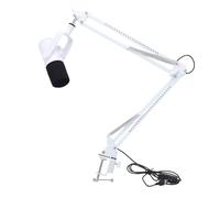Mavaol Gaming USB Microphone pour PC Dynamique rvb Suppression du Bruit à condensateur avec Interrupteur muet Bras de flèche pour Le Streaming Podcast (White)