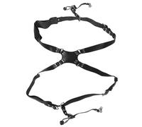 Mavaol Harnais d'appareil Photo, Sangle d'épaule Confortable en Cuir de Vache, Double Support pour la Photographie d'aventures en Plein air (Black)