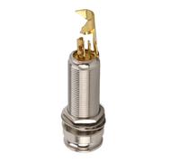 Mavaol Jack de Broche d'extrémité stéréo Jack de Broche d'extrémité de Guitare en cuivre Prise de Broche d'extrémité Durable pour Guitare Acoustique ukulélé Banjo Mandoline Argent Or 1.6