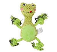 Mavaol Jouets grinçants pour Chien Grenouille Mignon, meulage des Dents, résistance aux morsures, Corde en Coton, Jouet à mâcher pour Jeu d'animaux de Compagnie