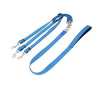 Mavaol Laisse pour Chien à 3 Voies Polyvalente en Nylon épais détachable et réglable avec poignée rembourrée pour entraînement à la Marche (Blue)