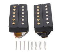 Mavaol Lot de 2 micros Humbucking à 6 Cordes à Double Bobine pour Guitare électrique avec Aimant Alnico 5 Câblage Simple Tons rétro Son Riche Stable Fiable pour la Plupart des Guitares