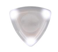 Mavaol Médiator de Guitare Lumineux avec lumière LED Haute sensibilité, Remplacement avec Batterie pour débutants et Professionnels, matériau métallique ABS, Taille compacte (White)