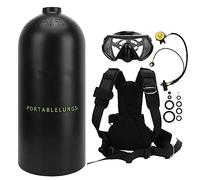 Mavaol Mini cylindre d'oxygène Portable pour Kit de réservoir de plongée sous-marine 3L, pour l'exploration et le sauvetage sous-marin (Black)