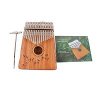 Mavaol Piano à Pouce 17 Touches Kalimba, Harpe à Doigt en Bois d'acajou, Mini Instrument de Musique avec Marteau de réglage pour Les Voyages, Le Camping, Les activités de Plein air