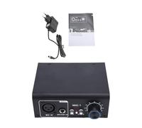 Mavaol Préamplificateur de Microphone Professionnel 1 Canal XLR préampli Micro avec Gain réglable Alimentation fantôme équilibrée Coque métallique à Faible Bruit pour Enregistrement en
