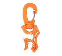 Mavaol Support de Tuyau de plongée sous-Marine Double 1 pièce avec Mousqueton et Boucle à Clip pour Gilet stabilisateur Basse Pression. (Orange)
