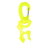 Mavaol Support de Tuyau de plongée sous-Marine Double 1 pièce avec Mousqueton et Boucle à Clip pour Gilet stabilisateur Basse Pression. (Verte)