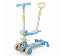 Mavaol Trottinette pour Enfants avec Siège Roues Universelles Flexibles Freins Sensibles Trottinette Amusante pour Tout-petits Garçons et Filles Bleu