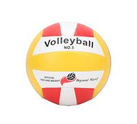 Mavaol Volley-Ball en Cuir Souple épais, élastique, résistant à l'usure, Rouge, compétition, Taille 5, intérieur et extérieur, entraînement pédagogique, Plage