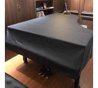 Mavcobo 180cm Housse De Piano À Queue Noire,with Single Piano Stool Cover | housse pour un petit piano à queue cuir Contre la poussière Étanche,anti-griffes de chat
